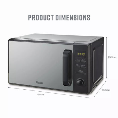 Swan Serenity Jug Kettle, 4 Slice Toaster & Microwave Kitchen Set (Black)