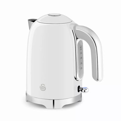 Swan Solace Jug Kettle, 2 Slice Toaster & Microwave Kitchen Set (White)