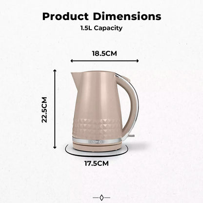 Tower Tower Solitaire Kettle & 2 Slice Toaster Kitchen Set (Latte)