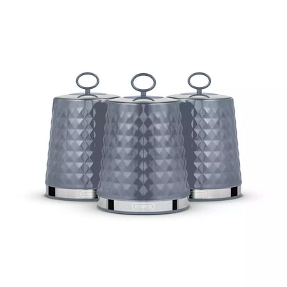 Tower Tower Solitaire Bread Bin & Canisters Kitchen Storage Set (Grey)