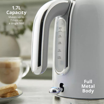 Swan Solace Jug Kettle, 2 Slice Toaster & Microwave Kitchen Set (White)