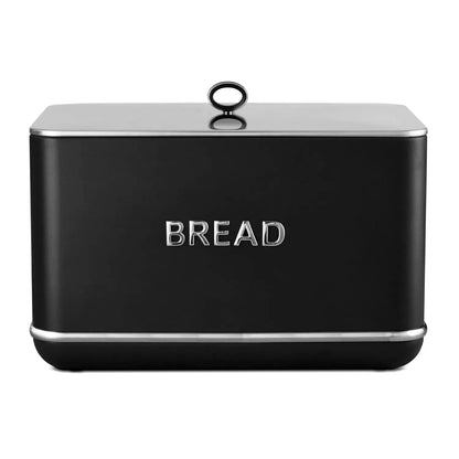 Tower Tower Renaissance Bread Bin & Canisters Kitchen Storage Set (Black)