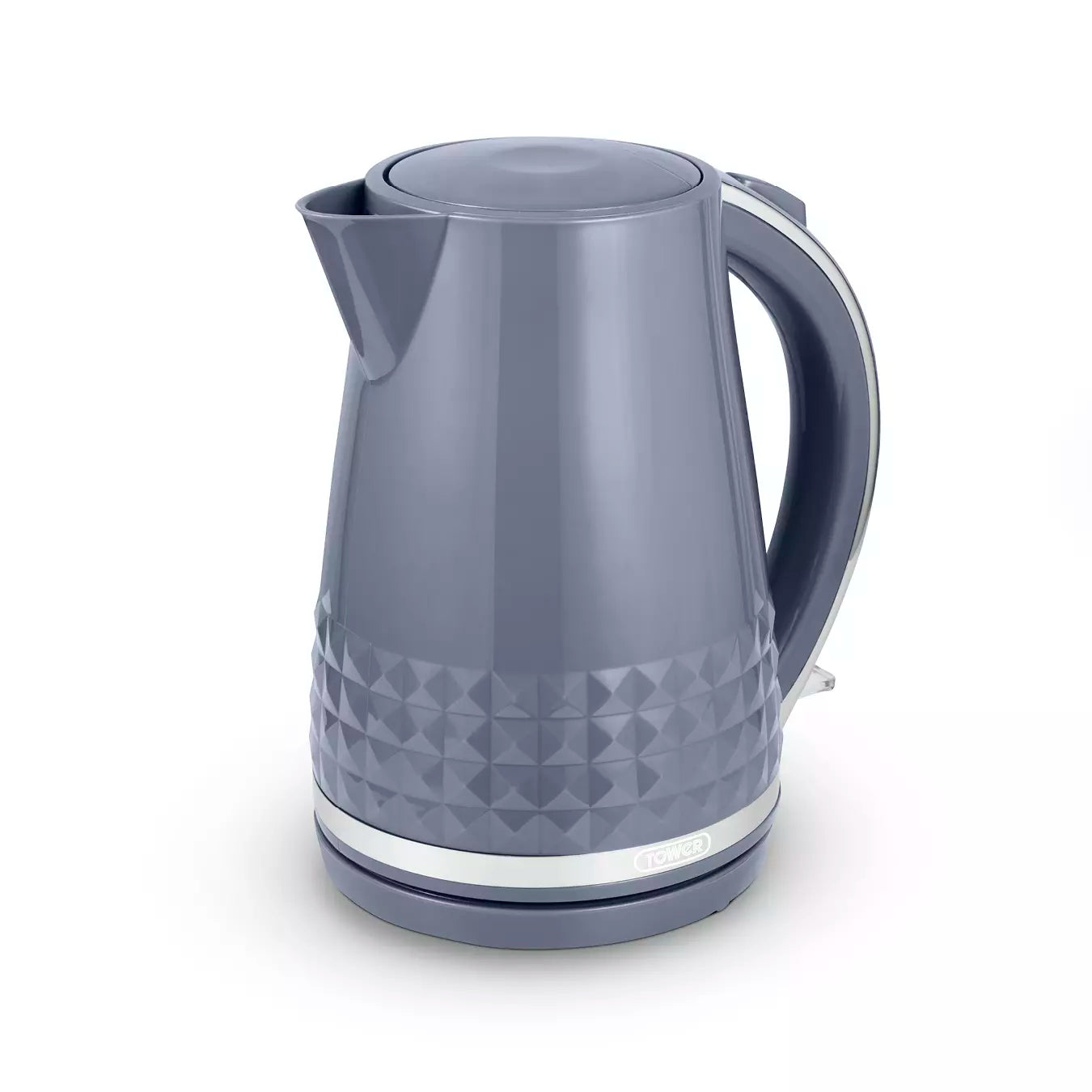Tower (Amazon) Tower Solitaire Jug Kettle & 2 Slice Toaster Kitchen Set (Grey)