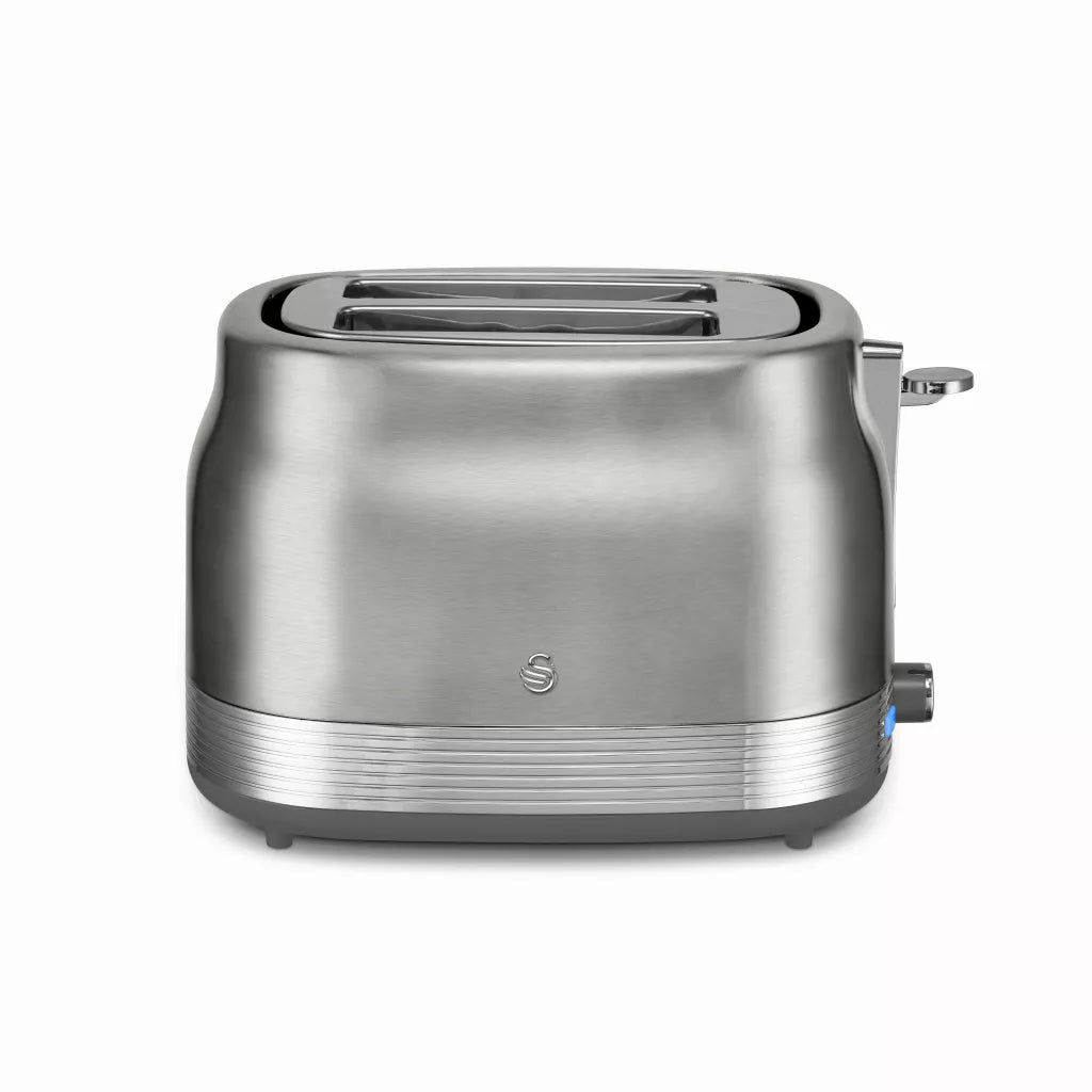 Stainless steel retro jug kettle with handle and spout, brushed silver finish