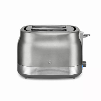 Stainless steel retro jug kettle with handle and spout, brushed silver finish