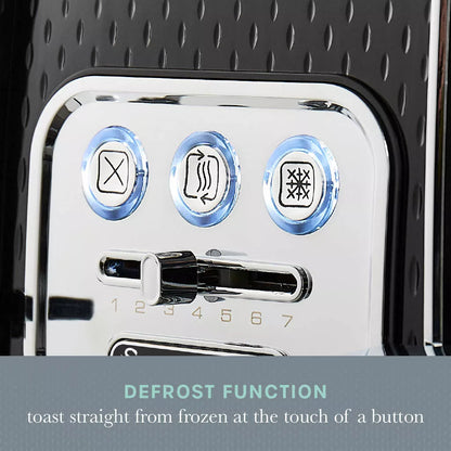Swan Elegance Jug Kettle, 4 Slice Toaster & Microwave Kitchen Set (Black)