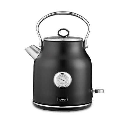 Tower Tower Renaissance Kettle & 4 Slice Toaster Kitchen Set (Black)