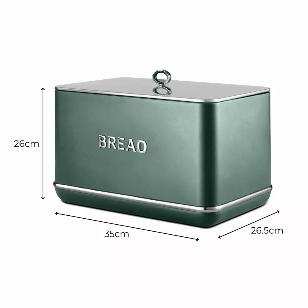 Tower Tower Renaissance Bread Bin & Canisters Kitchen Storage Set (Forest Green)