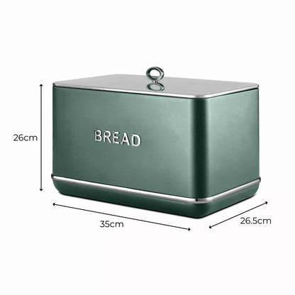 Tower Tower Renaissance Bread Bin & Canisters Kitchen Storage Set (Forest Green)