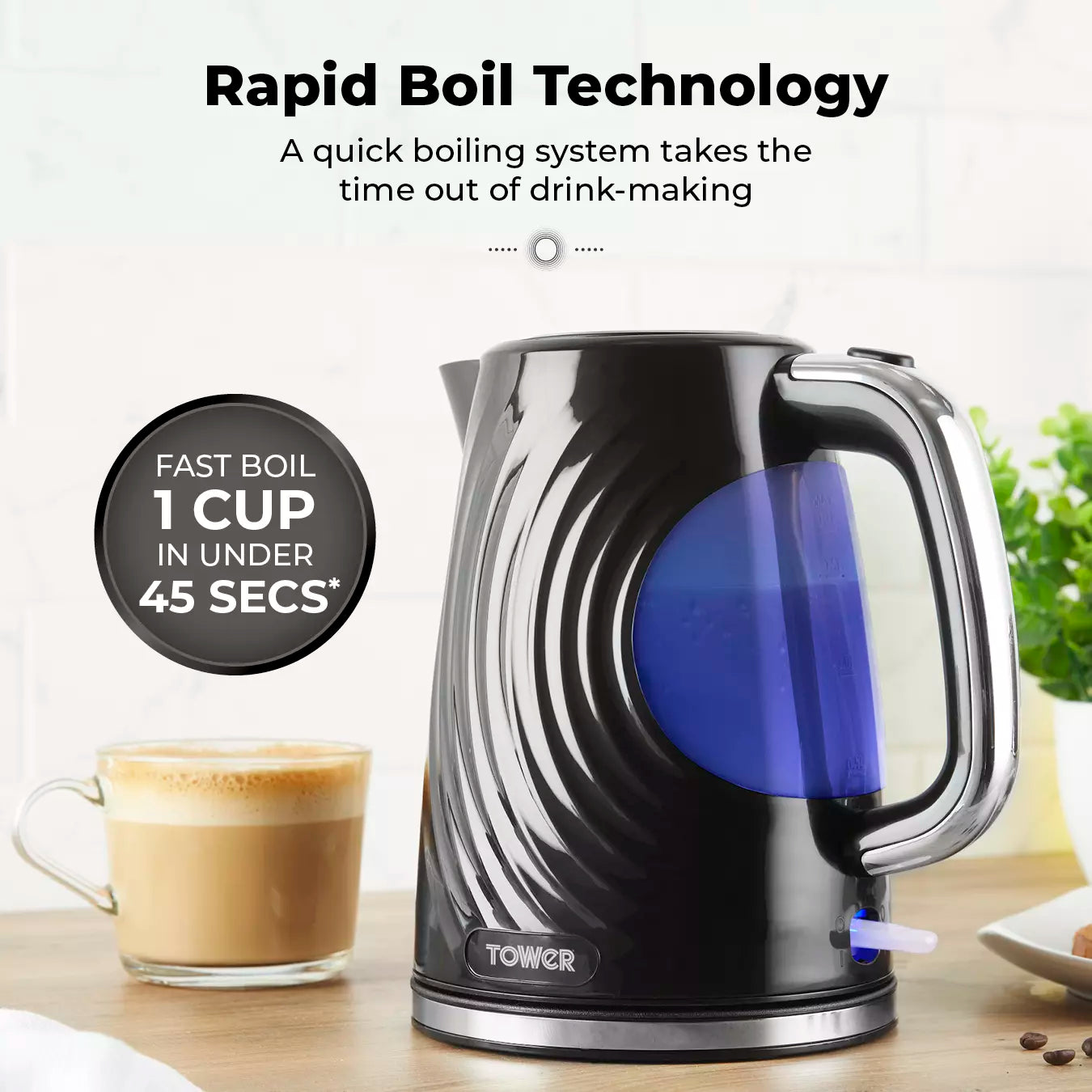 Tower Sonar Jug Kettle T10083BLK (Black) – Vibe Home