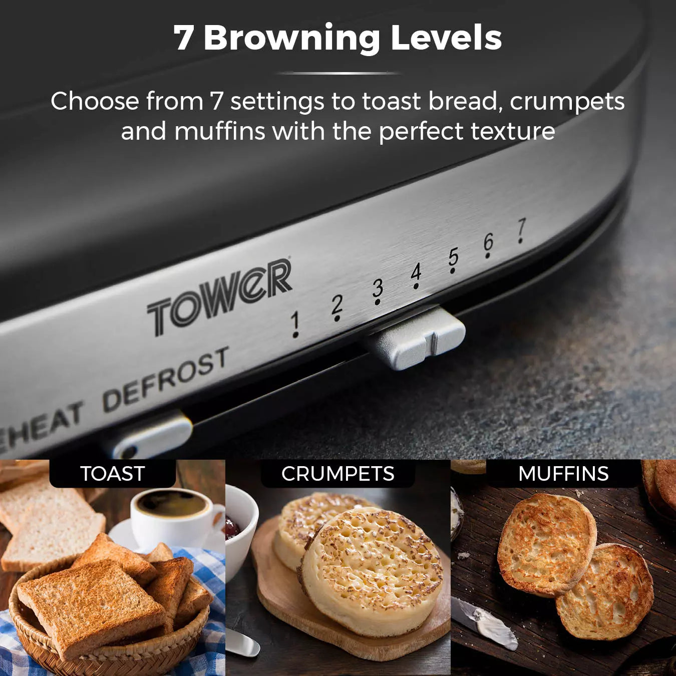 Tower Belle Black 2 Slice Toaster T20043NOR