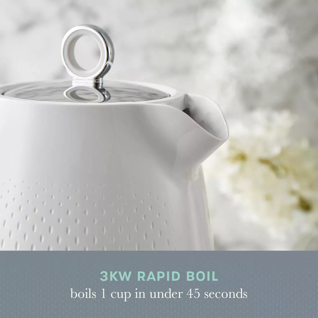 Swan Elegance Jug Kettle, 4 Slice Toaster & Microwave Kitchen Set (White)
