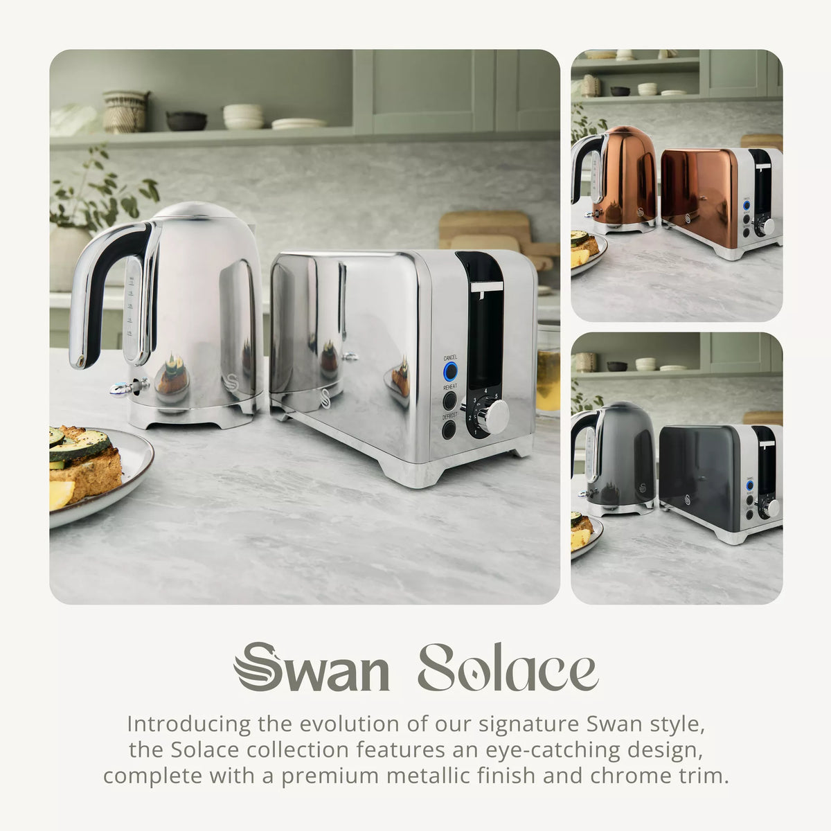 Swan Swan Solace 2 Slice Toaster ST19031SS (Stainless Steel)