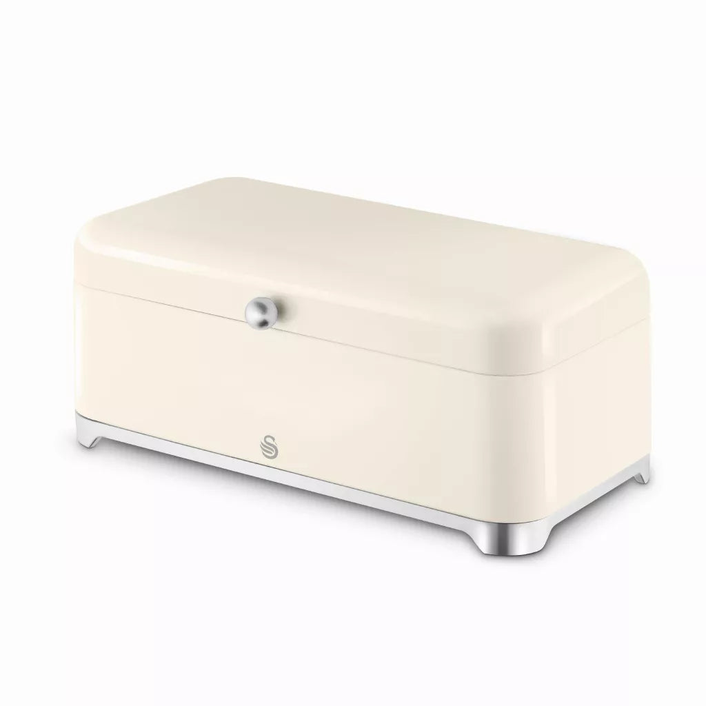 Swan Solace Jug Kettle, 2 Slice Toaster, Bread Bin & Canisters (Cream)