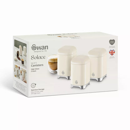 Swan Solace Canisters Set SWKA18541CRM (Cream) - Vibe Home