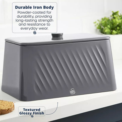 Swan Swan Windsor Bread Bin SWKA18539GRY (Grey)