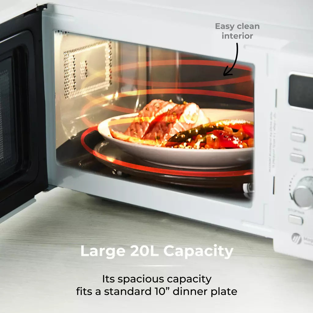 Tower Sonar Kettle, 2 Slice Toaster & Microwave Kitchen Set (White)