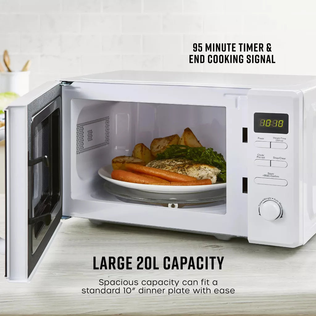 Swan Serenity Jug Kettle, 4 Slice Toaster & Microwave Kitchen Set (White)
