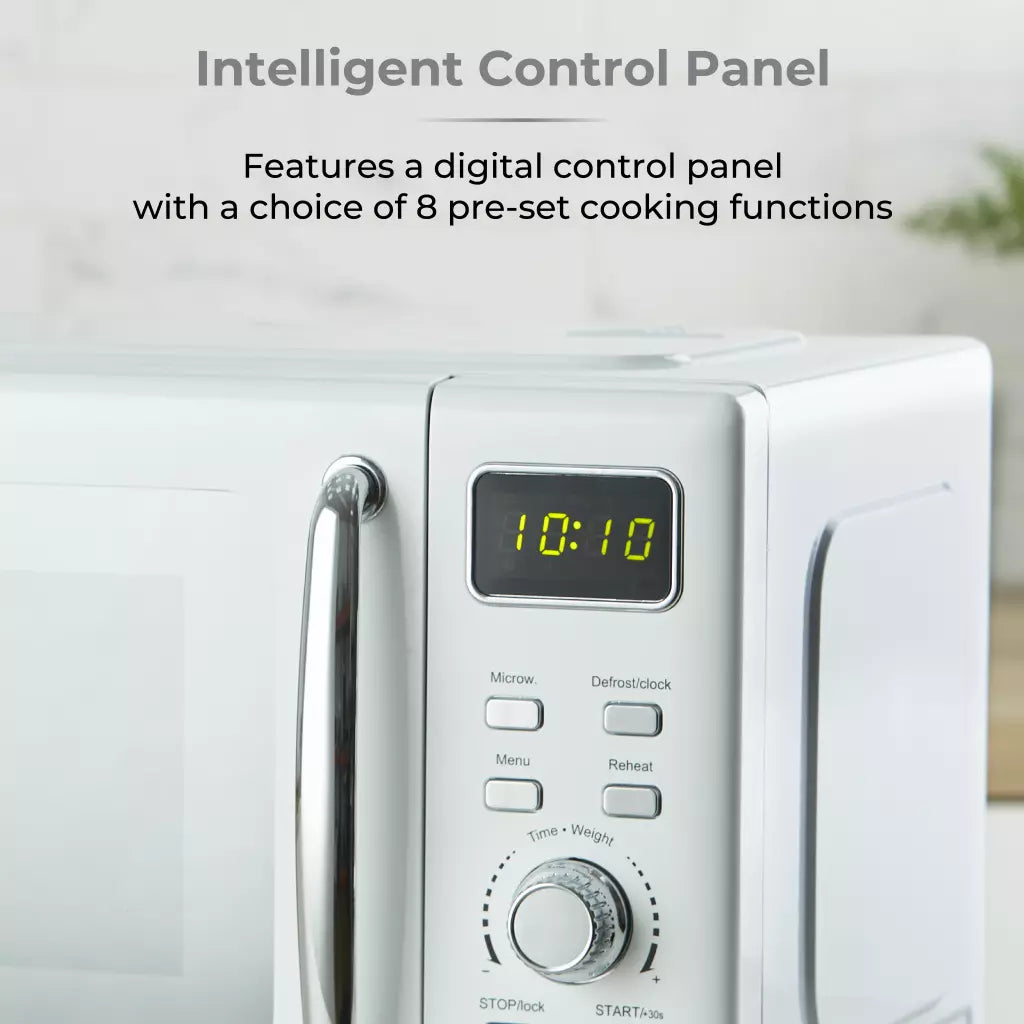 Tower Sonar Kettle, 2 Slice Toaster & Microwave Kitchen Set (White)