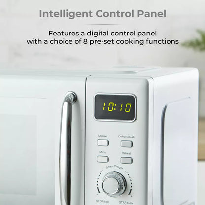 Tower Sonar Kettle, 2 Slice Toaster & Microwave Kitchen Set (White)