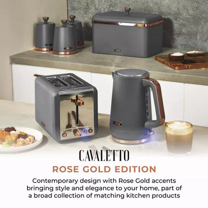 Tower Cavaletto Jug Kettle, 2 Slice Toaster & Microwave Kitchen Set (Grey)