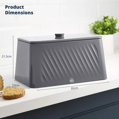 Swan Swan Windsor Bread Bin SWKA18539GRY (Grey)