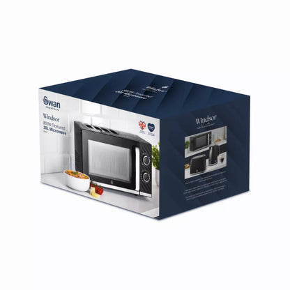 Swan Swan Windsor 20 Litre 800W Manual Microwave SM4424BLK (Black)