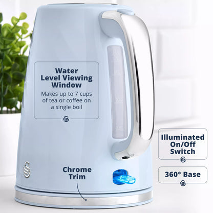 Swan 1.7L Textured Windsor Kettle SK14611BLU (Midnight Blue)