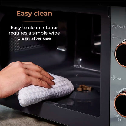 Tower Cavaletto Jug Kettle, 2 Slice Toaster, Canisters & Microwave Kitchen Set (Black)