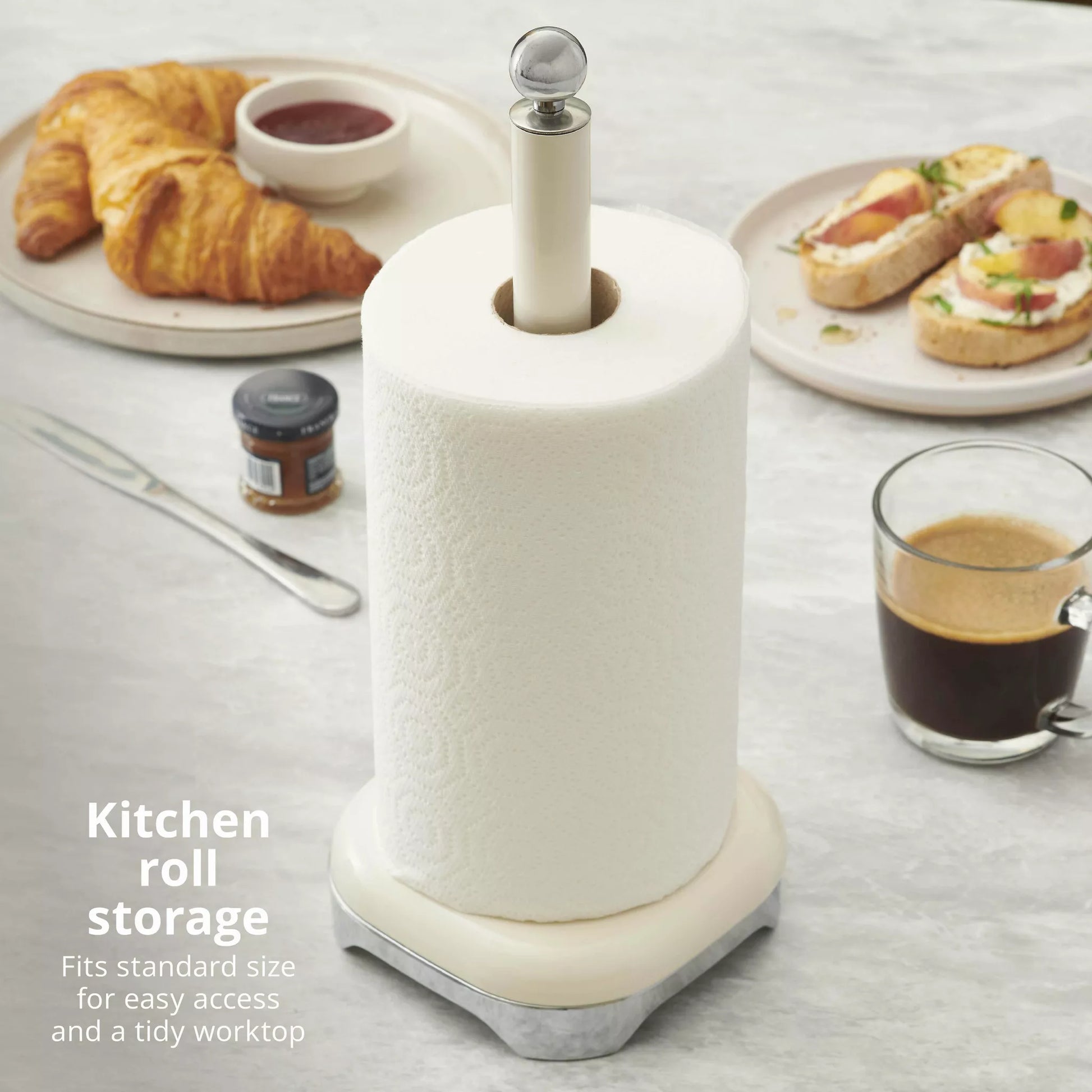 Swan Solace Kitchen Towel Pole SWKA18542CRM (Cream) Mug Tree & Towel Poles