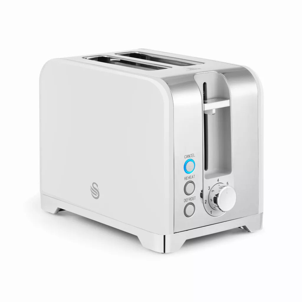 Swan Solace Jug Kettle, 2 Slice Toaster & Microwave Kitchen Set (White)