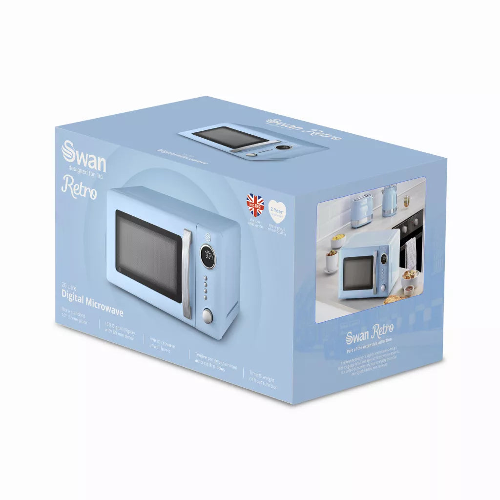 Swan Swan Retro 20L 800W Microwave SM4425BLU (Blue)