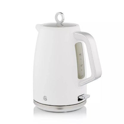 Swan Serenity Jug Kettle, 4 Slice Toaster & Microwave Kitchen Set (White)
