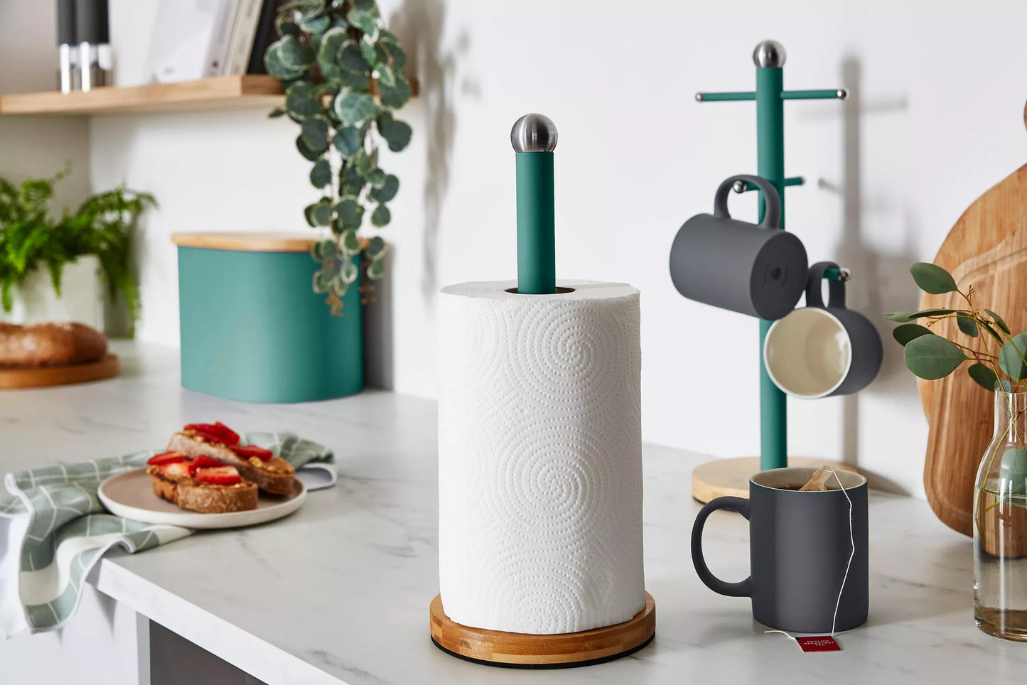 Swan Nordic Kitchen Towel Pole SWKA17511GREN (Green) Mug Tree & Towel Poles