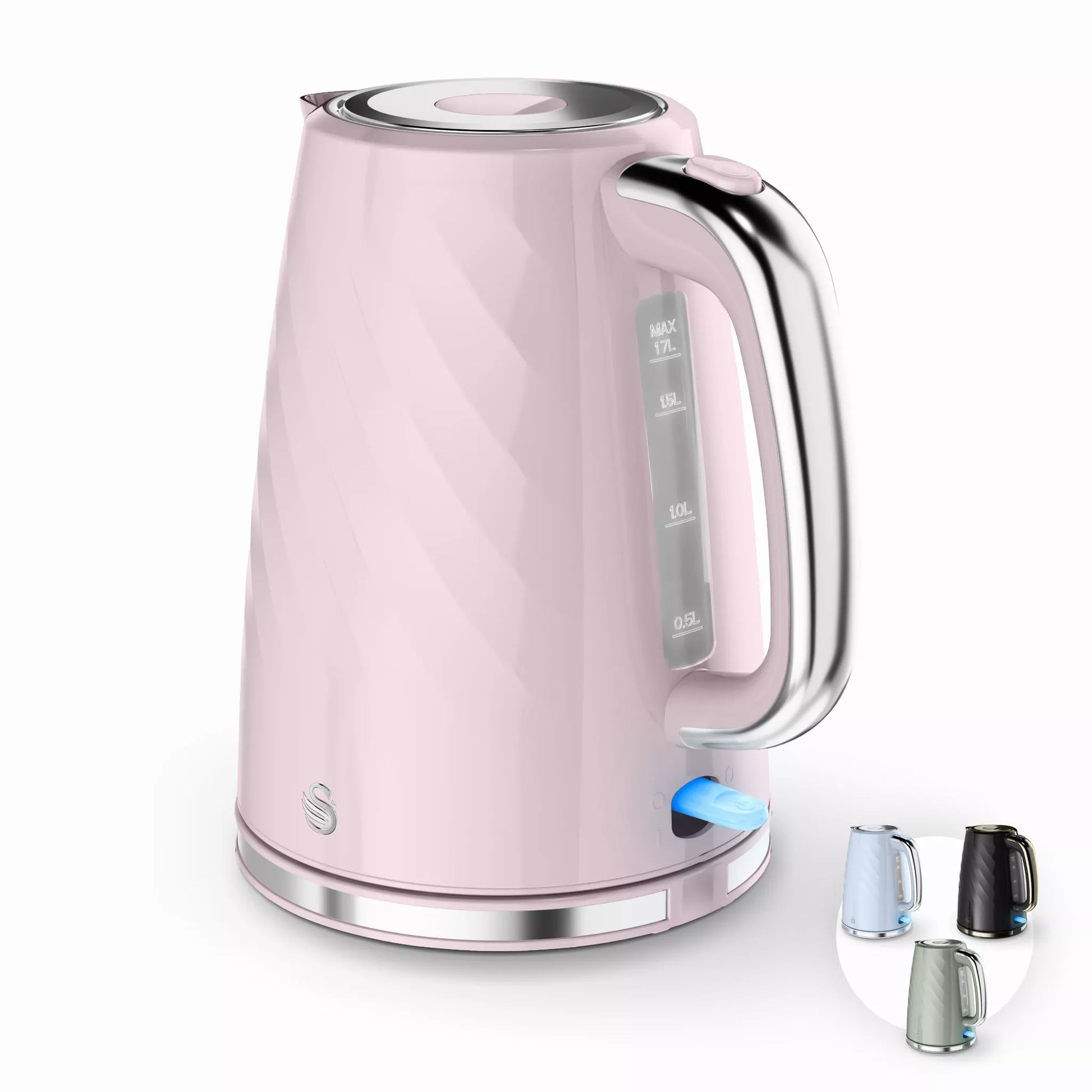 Swan 1.7L Textured Windsor Kettle SK14611PNK (Pink)