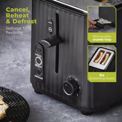 Tower ECOFORM 2 Slice Toaster T20102BLK (Black)