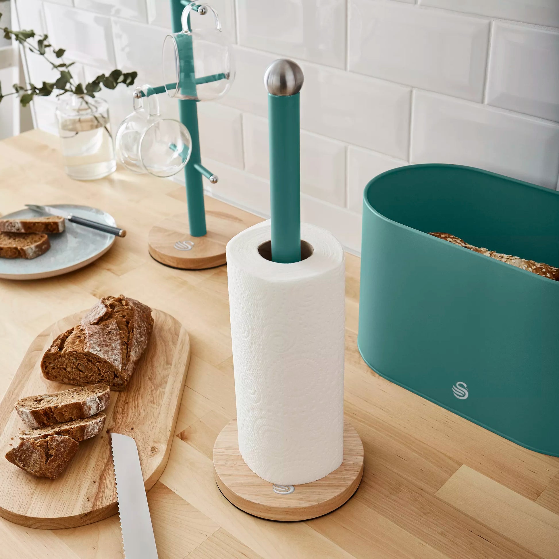 Swan Nordic Kitchen Towel Pole SWKA17511GREN (Green) Mug Tree & Towel Poles