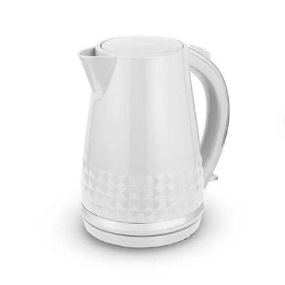 Tower Tower Solitaire Kettle, 2 Slice Toaster, Bread Bin & Canisters Kitchen Set (White)
