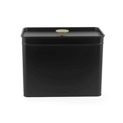 Salter Alchemy Kettle, 4 Slice Toaster, Bread Bin & Canisters Kitchen Set (Black/Gold)