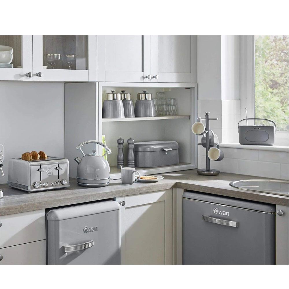 Swan Retro Canister Set Kitchen Canisters SWKA1024GRN (Grey)