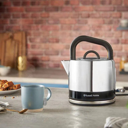 Russell Hobbs Distinctions Pyramid Kettle & 2 Slice Toaster Kitchen Set (Black)