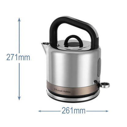 Russell Hobbs Distinctions Pyramid Kettle & 2 Slice Toaster Kitchen Set (Titanium)