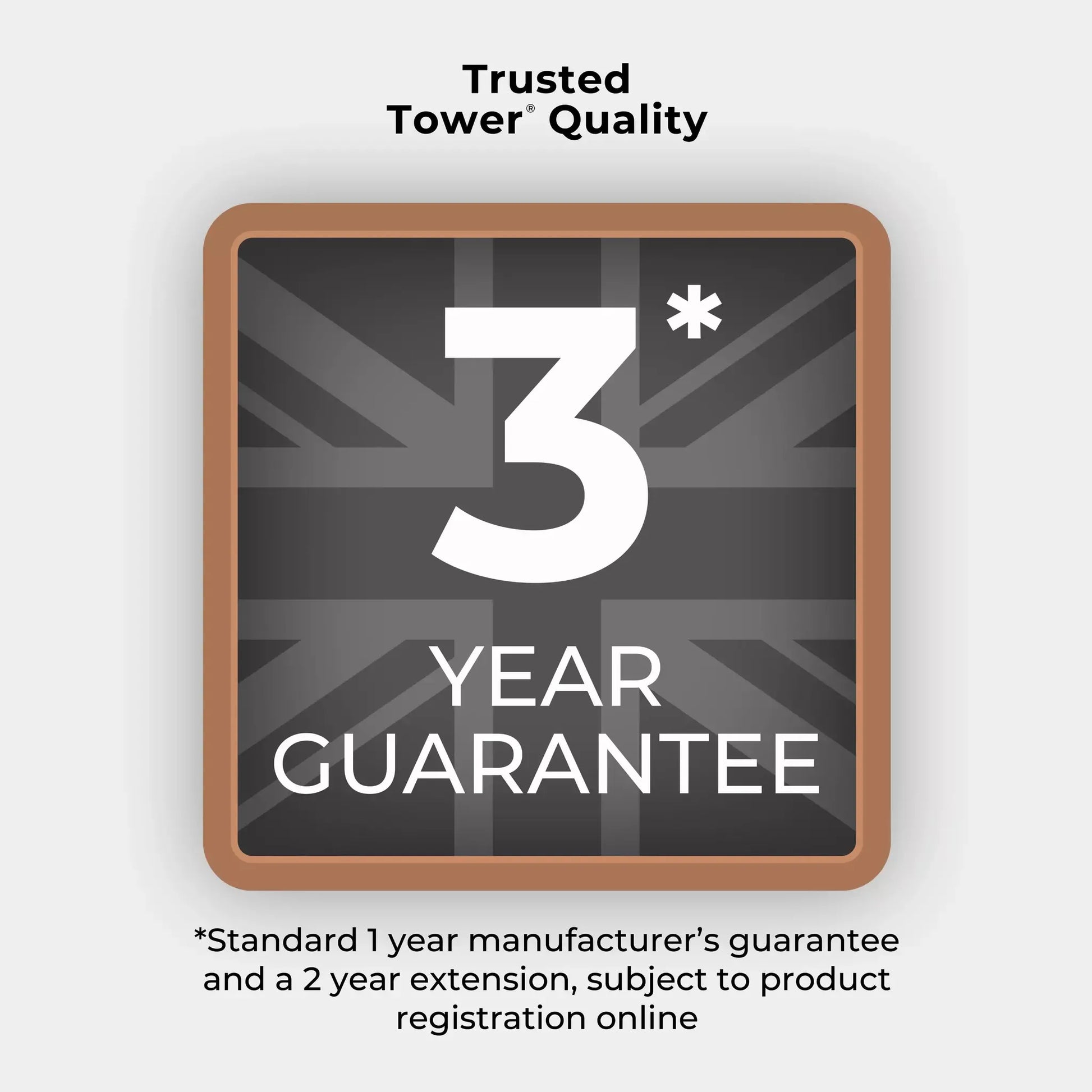 Tower 3-year guarantee badge