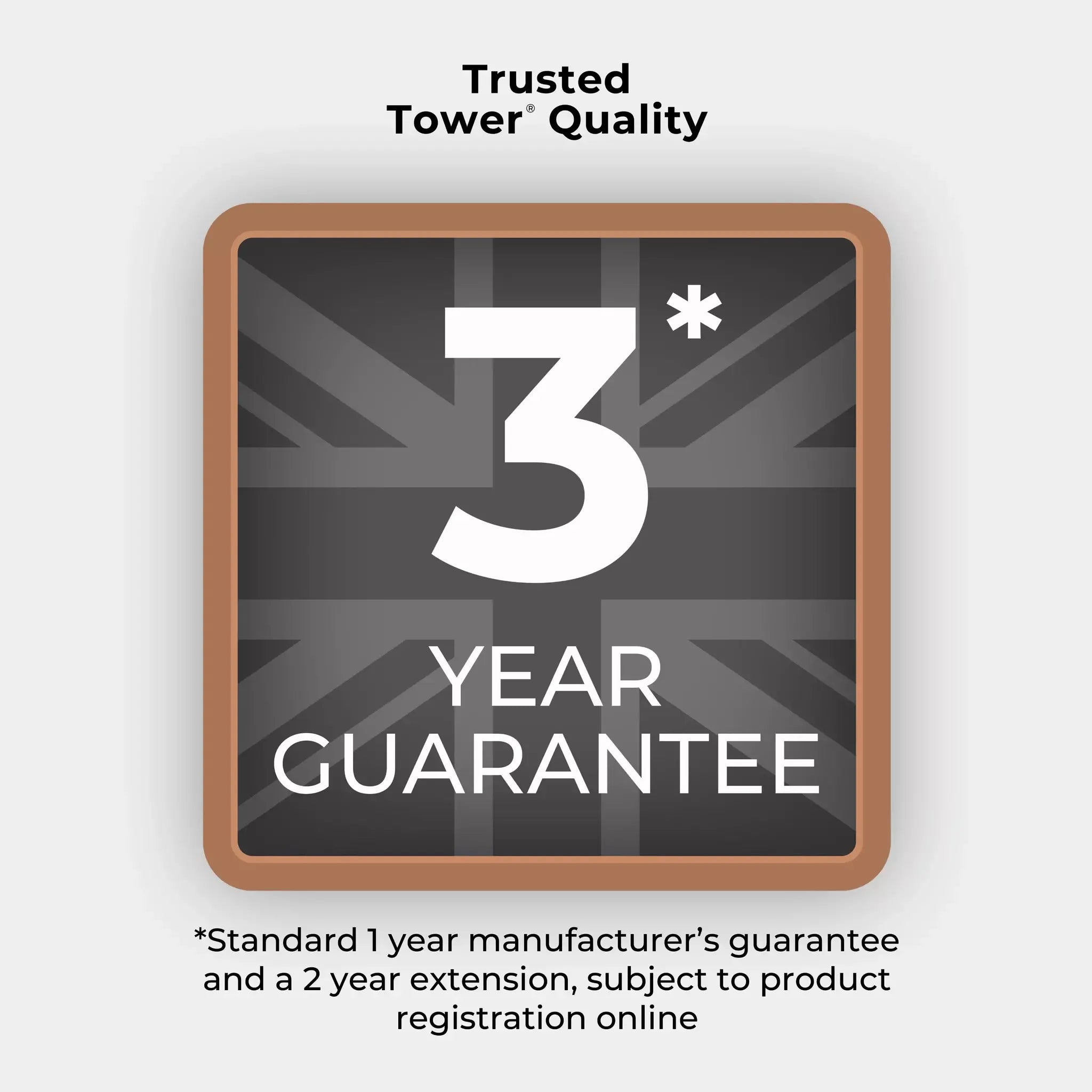 Tower 3-year guarantee badge