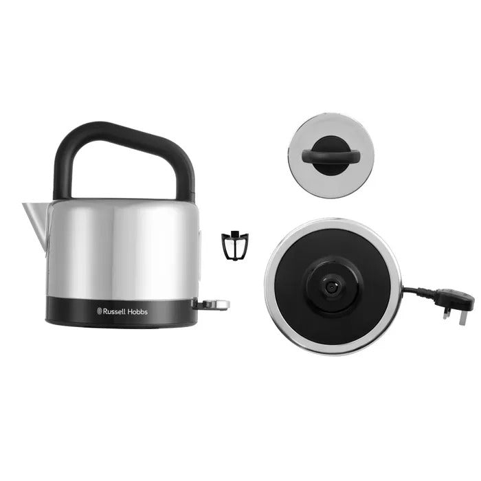 Russell Hobbs Distinctions Pyramid Kettle & 2 Slice Toaster Kitchen Set (Black)