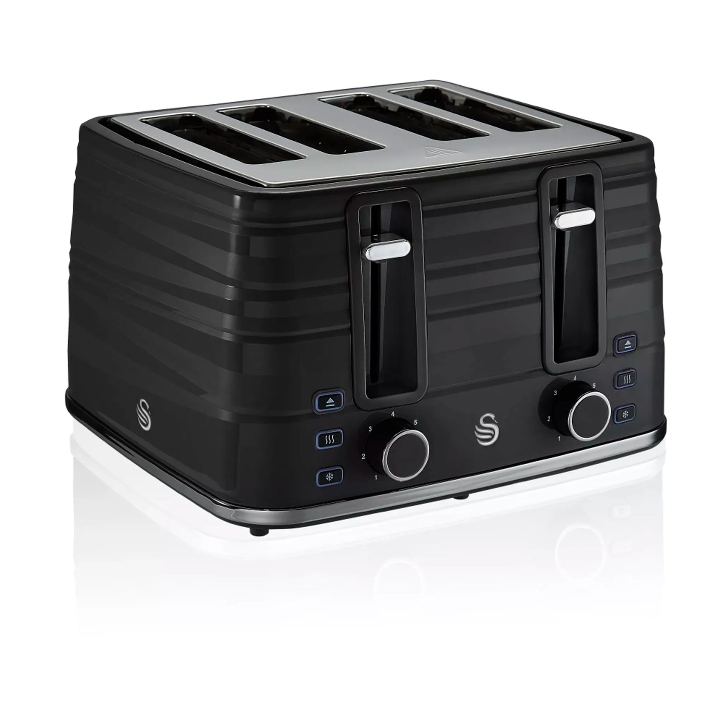 Swan Swan Symphony Kettle & 4 Slice Toaster Kitchen Set (Black)