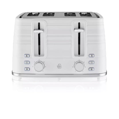 Swan Swan Symphony Kettle & 4 Slice Toaster Kitchen Set (White)