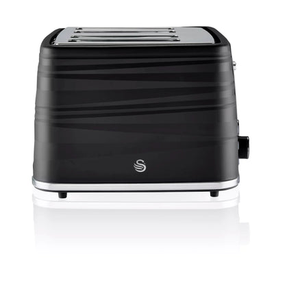 Swan Swan Symphony Kettle & 4 Slice Toaster Kitchen Set (Black)
