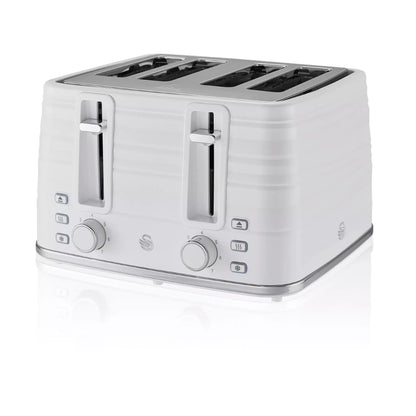 Swan Swan Symphony Kettle & 4 Slice Toaster Kitchen Set (White)