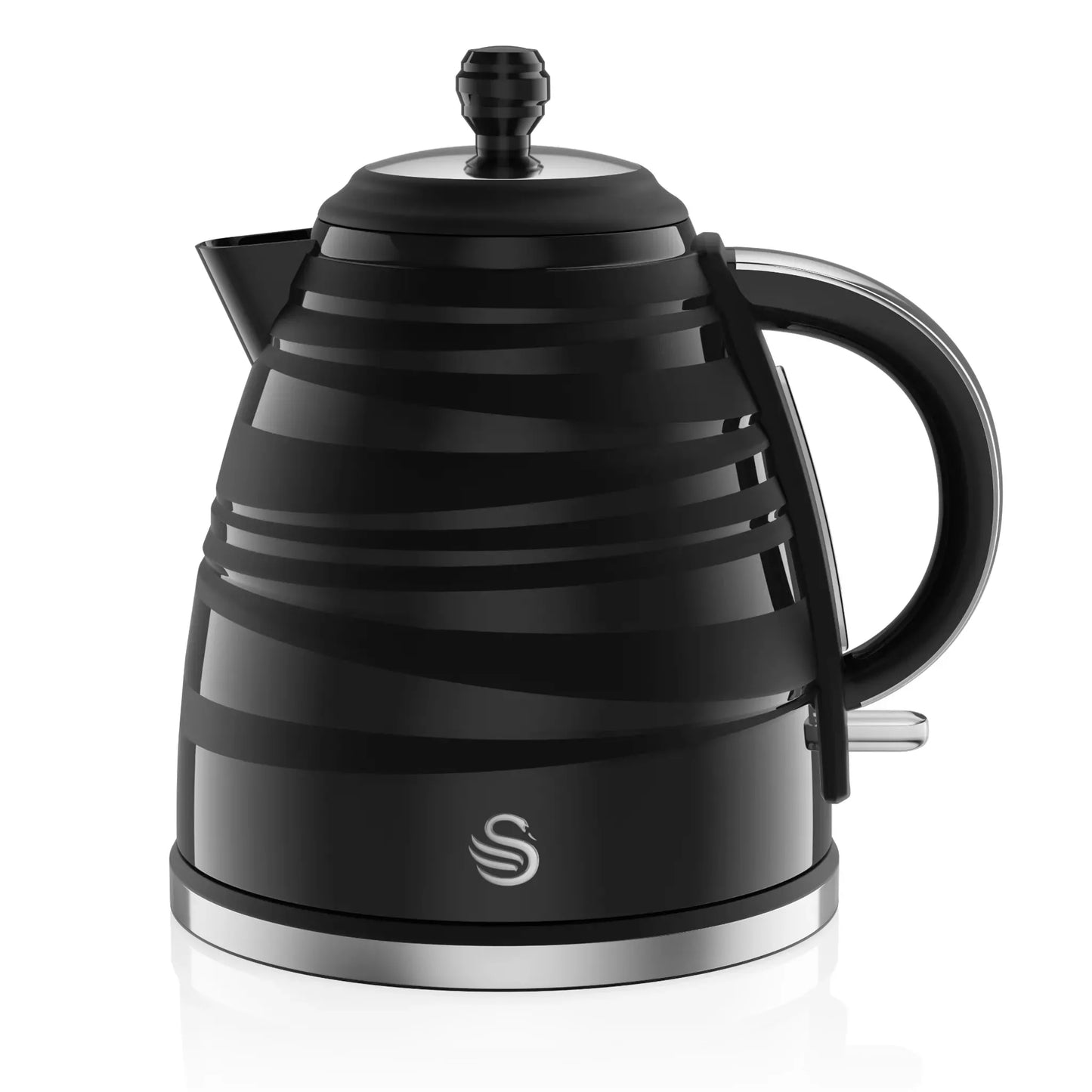 Swan Swan Symphony Kettle & 2 Slice Toaster Kitchen Set (Black)